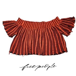 Free People Off-the-shoulder Crop Top Size Small